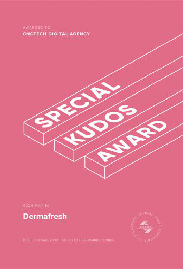 DERMAFRESH CONSTRUCTION CSS DESIGN AWARDS SPECIAL KUDOS