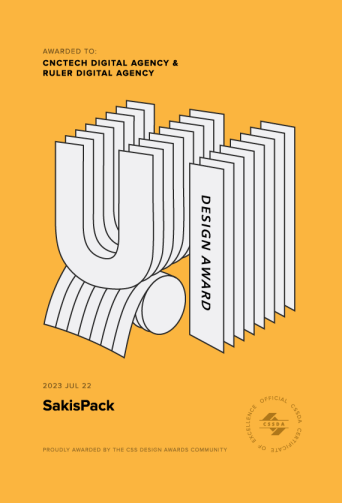 SAKISPACK CONSTRUCTION CSS DESIGN AWARDS UI