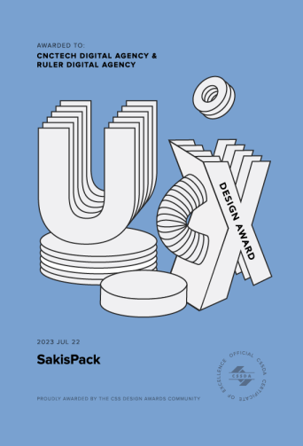 SAKISPACK CSS DESIGN AWARDS UX