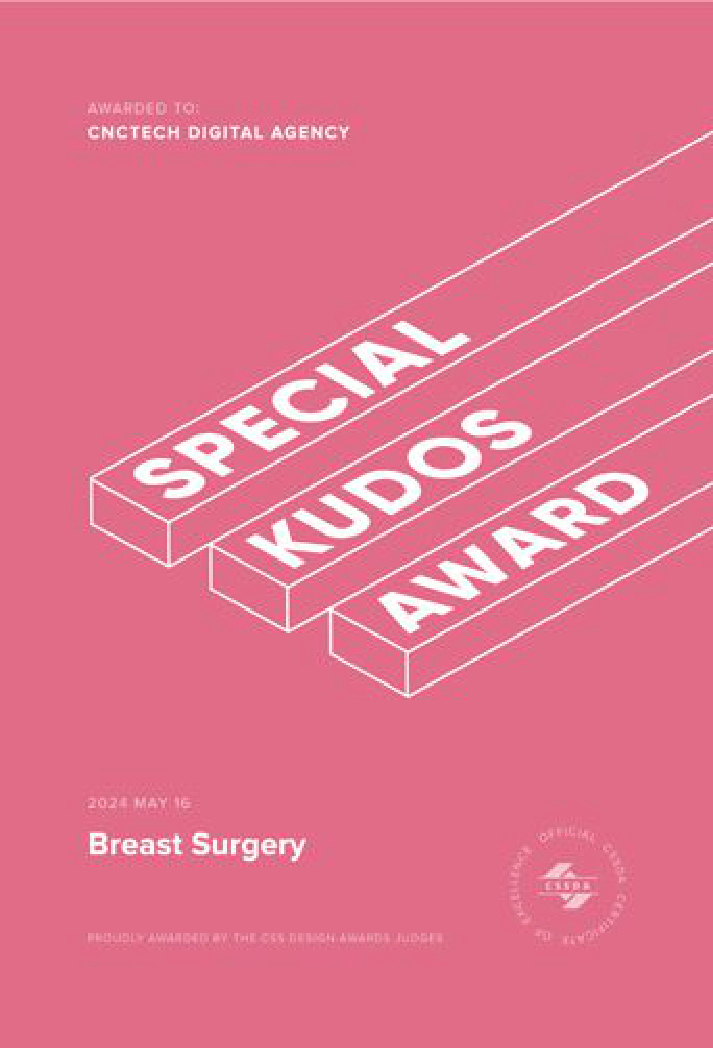 BREAST SURGERY CONSTRUCTION CSS DESIGN AWARDS SPECIAL KUDOS